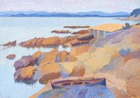 Plakat 100x70cm Calanque des Antibois,  Henri-Edmond Cross