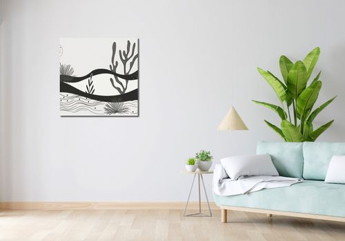 Obraz 70x70cm Ogród przy Nocy na Arena.pl