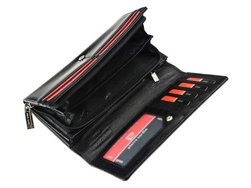 lakierowany, poziomy portfel damski ze skóry naturalnej - pierre cardin na Arena.pl