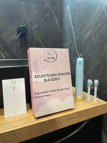SZCZOTECZKA SONICZNA DLA DZIECI ELEKTRYCZNA DO ZĘBÓW PREMIUM BŁĘKIT HEELLY na Arena.pl