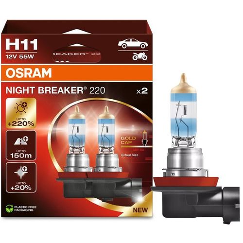 Osram żarówki H11 Night Breaker +220% do +150m +20% bielsze światło NOWOŚĆ na Arena.pl