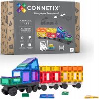 KLOCKI MAGNETYCZNE KREATYWNE 50 EL RAINBOW TRANSPORT PACK CONNETIX