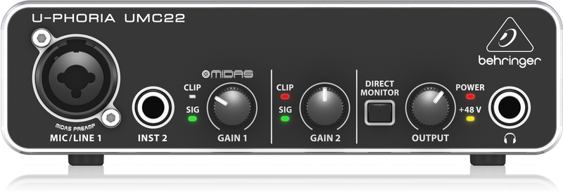 Behringer U-PHORIA UMC22 USB Audio Interfejs zdjęcie 2