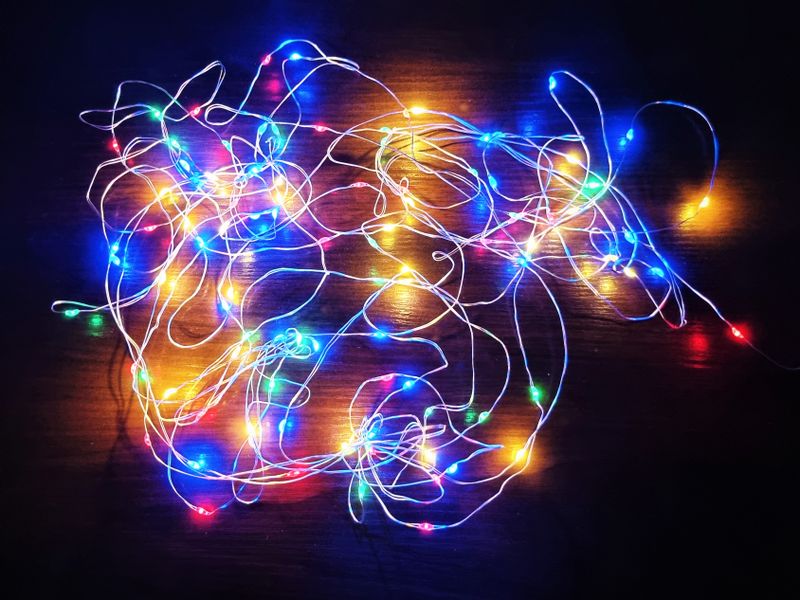 LAMPKI DRUCIKI 100 LED MULTI NA BATERIE MIKRO LED zdjęcie 5