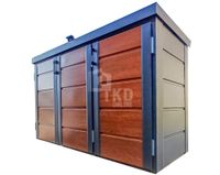 Zabudowa koszy na śmieci wiata obudowa kubłów 207x80x120 cm 3x240L  TKD346