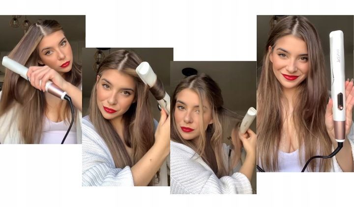 PROSTOWNICA LOKÓWKA DO WŁOSÓW 2w1ceramiczna LOVINE zdjęcie 5