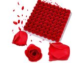 Róże mydlane prezent kwiaty flower box główka sztuczna róża 81szt