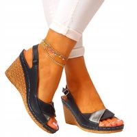 SANDAŁY DAMSKIE ELEGANCKIE KOTURNA LEKKIE SKÓRA POLSKIE