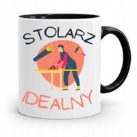 Kubek Czarny Prezent Dla Stolarza Stolarz Idealny Z Nadrukiem Ze Zdjęciem