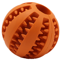 Zabawka dla psa gumowa piłka dental miętowa na przysmaki pomarańczowa 5cm