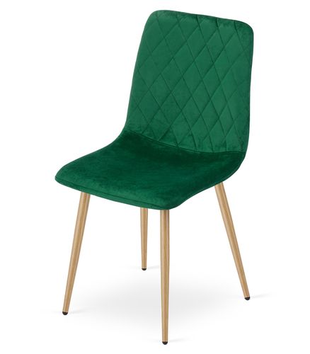 Krzesło TURIN - ciemna zieleń aksamit / nogi kolor drewna x 3 na Arena.pl