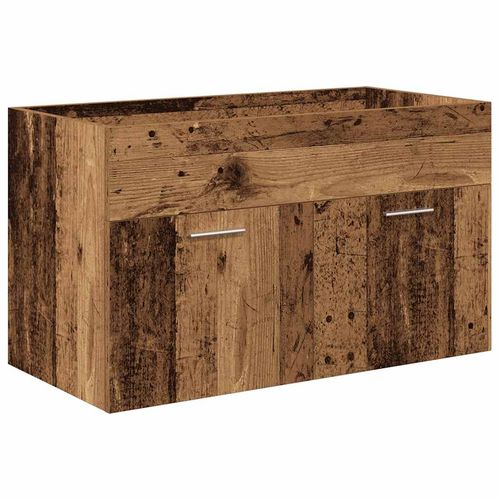 Szafka pod umywalkę z wbudowaną umywalką i baterią Stare drewno na Arena.pl