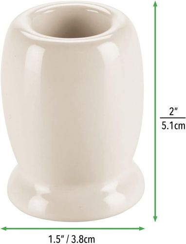 Ceramiczny Stojak na Szczoteczki do Zębów 4 Szt Kremowy Zestaw Łazienkowy na Arena.pl
