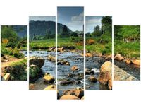 100CM 150CM OBRAZ 5 ELEM W DOLINIE GLENDALOUGH ŚCIENNY