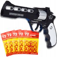 PISTOLET NA SPŁONKĘ MAŁY REWOLWER METAL 5x72szt KAPISZONY GRATIS DLA DZIECI