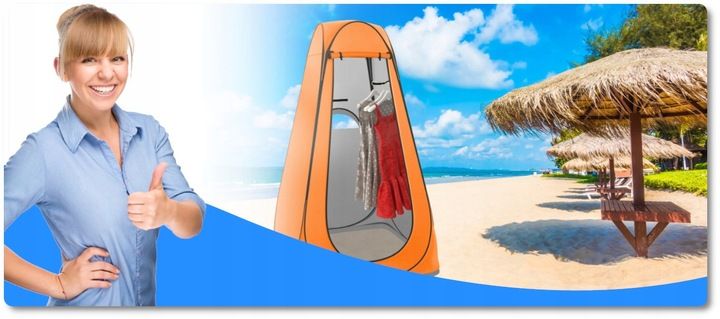 3W1 Namiot Plażowy Przebieralnia Toaleta WC Kabina Prysznic Kempingowy 185c zdjęcie 6