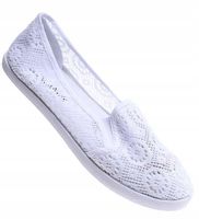 Ażurowe damskie balerinki tenisówki buty na lato z koronki 14601 42
