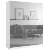 Szafa uchylna z lustrem Monza 4D 160 Biała