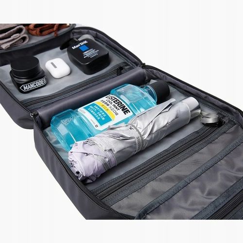 KOSMETYCZKA PODRÓŻNA męska wisząca z haczykiem rozkładana Pojemny organizer na Arena.pl