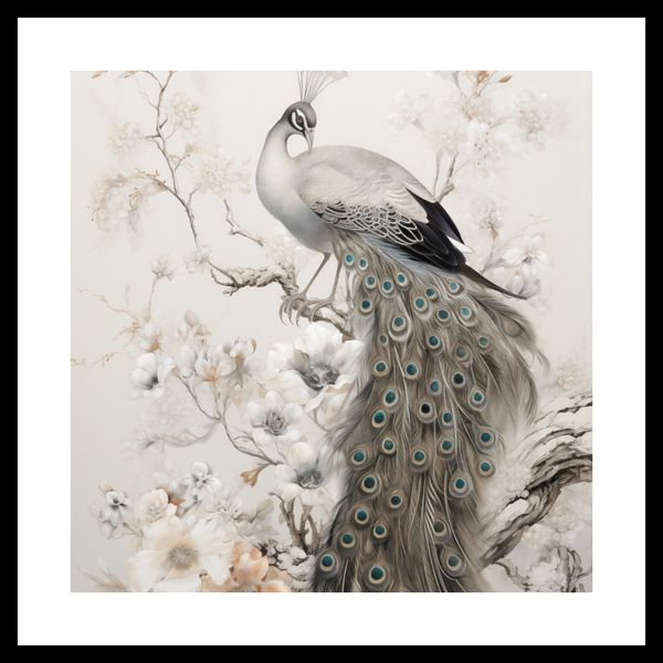 Plakat 30x30cm Pawia Gracja zdjęcie 3