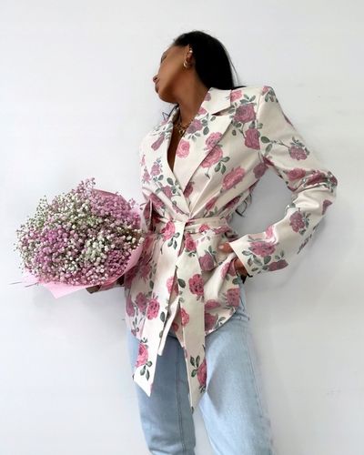 Marynarka oversize z poduszkami w kwiaty La Milla na Arena.pl