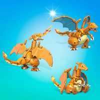 MEGA BLOKS KLOCKI POKEMON CHARIZARD OGNISTA BITWA RUCHOMA FIGURKA 222 EL.
