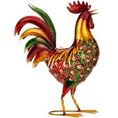 KOGUT OZDOBA do Ogrodu do Domu jak Żywy metalowy 48cm