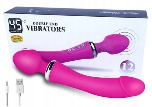 LUKSUSOWY WIBRATOR DAMSKI 2w1 PODGRZEWANY DO 45stC - USB DAWCA ORGAZMÓW na Arena.pl
