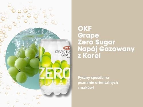 OKF Sparkling Grape Zero Sugar koreański napój winogronowy 350ml na Arena.pl