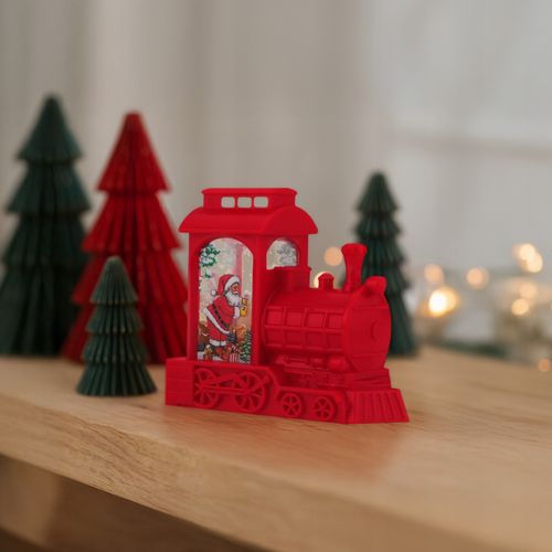 Lampka LED lokomotywa świąteczna czerwona ozdoba bożonarodzeniowa VERGIONIC na Arena.pl