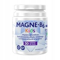 Magne-B6 Kids magnez witamina B6 dla dzieci 30 tabletek do żucia arbuz