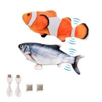 Rybka dla Kota Zabawka Interaktywna Elektryczna Pluszowa na USB