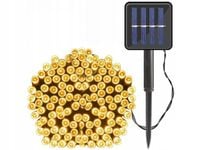 LAMPKI SOLARNE GIRLANDA 100 LED BIAŁE CIEPŁE 12M