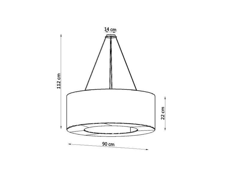 LAMPA wisząca SL.0796 okrągła OPRAWA zwis abażurowy czarny zdjęcie 5