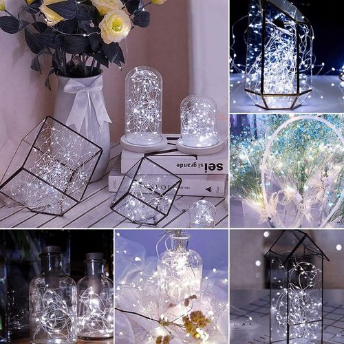 4szt X LAMPKI LED DRUCIKI 5 M 50 LED NA BATERIE MIKRO ŚWIATEŁKA ZIMNY BIAŁY na Arena.pl