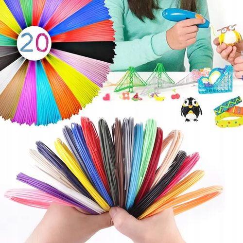 Filamenty Niskotemperaturowe Wkłady PCL do Długopisu 3D 20szt. 100m 20 x 5m na Arena.pl