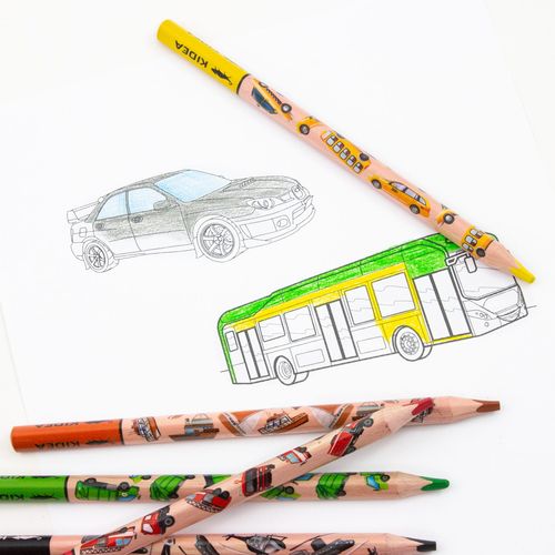 Kredki Trójkątne Jumbo Pojazdy 10 Kol. Kidea 3485 na Arena.pl