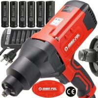 KLUCZ UDAROWY ELEKTRYCZNY do KÓŁ 1/2 Z udarem MOCNY + ZESTAW NASADEK