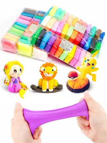 96 szt PLASTELINA MAGICZNA SENSO GLINA POLIMEROWA PIANKOWA MASA DLA DZIECI na Arena.pl