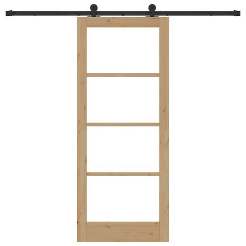 Drzwi przesuwne ORKDAL Brązowy 83 x 202 cm Drewno i metal na Arena.pl