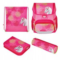 KONIE TORNISTER SZKOLNY DLA DZIEWCZYNY LOOP BLOOMY HORSE ZESTAW 4w1 HERLITZ