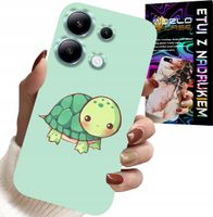 ETUI DO XIAOMI NOTE 13 PRO 4G - SŁODKIE ŻÓŁWKI WZORY DLA DZIECI + SZKŁO