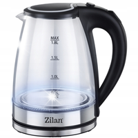 Czajnik elektryczny Zilan glass kettle LED 1800 W czarny