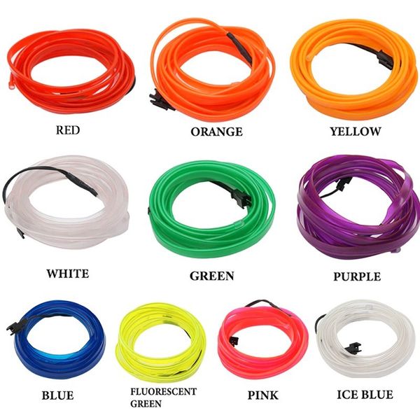 Neon Taśma Neonowa Led Do Dekoracji Wnętrza Samochodu 3M/12V Biała zdjęcie 7