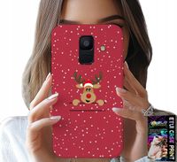 ETUI DO SAMSUNG A6 2018 - ŚWIĄTECZNY RENIFER MIKOŁAJ ŚWIĘTA +SZKŁO