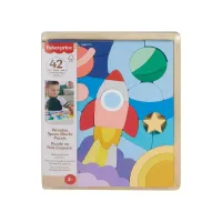 Fisher Price. HXY42 Puzzle drewniane 42 elementy. Kosmos