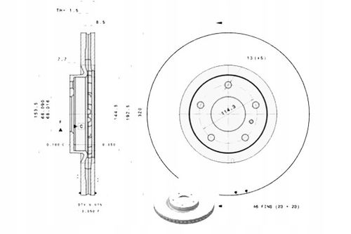 TARCZA HAM PRZOD 320X28 V BREMBO na Arena.pl