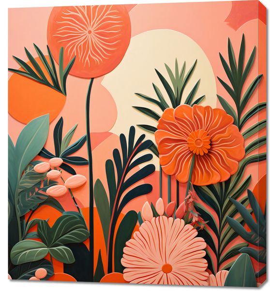 Obraz 90x100cm Koralowy Ogród zdjęcie 1