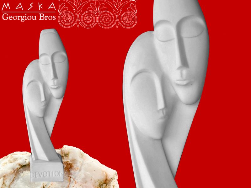 Figura -maski -alabaster grecki zdjęcie 1