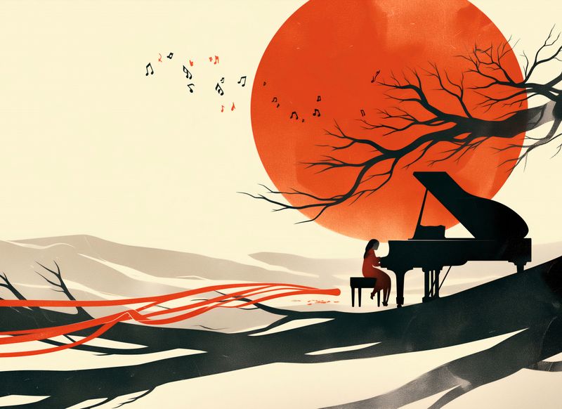 Plakat 55x40cm Pianistka zdjęcie 1